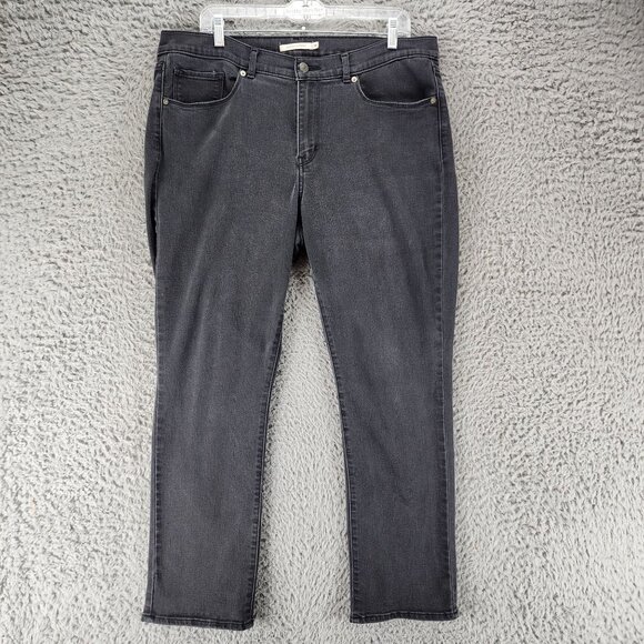 evis Jeans Womens 16 Black Stretch Denim Classic Straight *Read* - Picture 2 of 15